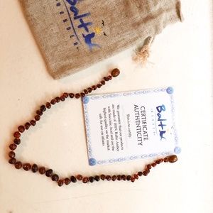 Baltic amber baby teething necklace